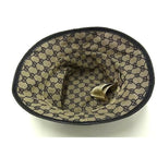 Gucci Hat Horsebit Reversible Bucket Navy And Beige Wool Cotton — view 4