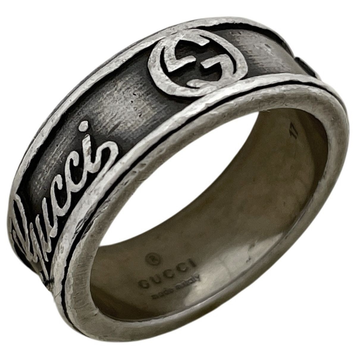 Gucci Interlocking Ring Trademark Silver — view 6