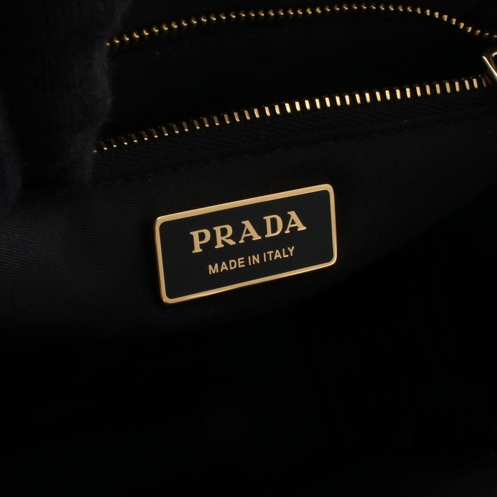 Prada Tote Shopping Black Nylon Leather — view 4