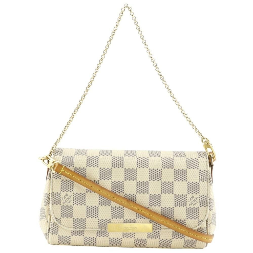 Louis Vuitton Favorite PM Damier Azur Canvas White Shoulder Bag