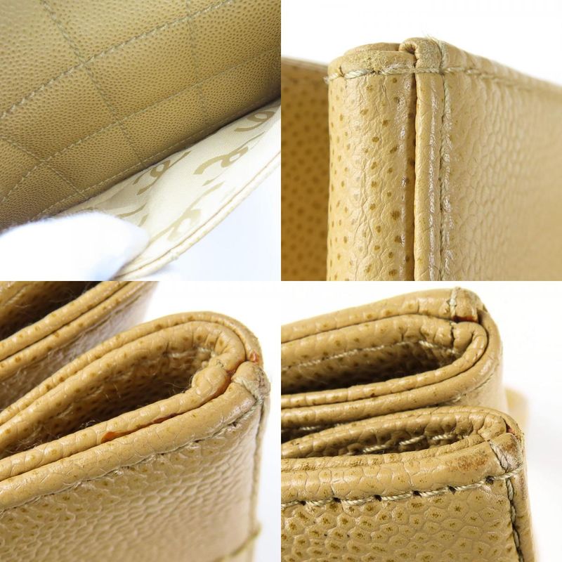 Chanel Shoulder Bag Coco Caviar Leather Beige Gold Hardware 7 th Chain — view 8