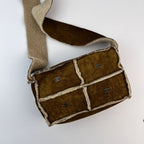 Chanel CC Logo Quilted Shoulder Bag Brown Mouton Suede Vintage — view 3