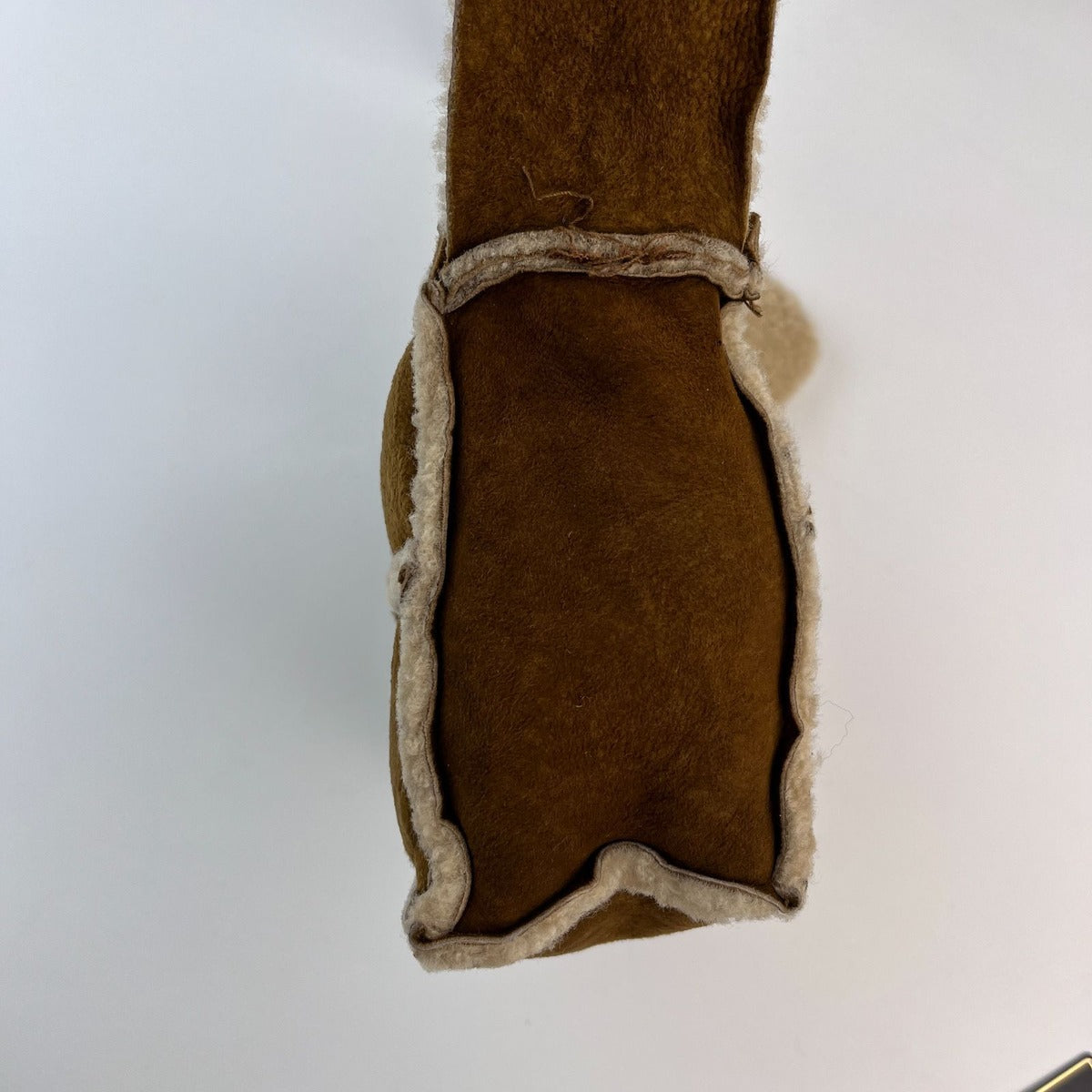Chanel CC Logo Quilted Shoulder Bag Brown Mouton Suede Vintage — view 5