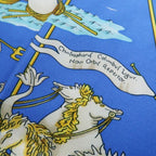 Hermes 90 Voiles De Lumiere Sailing Ship Of Light Blue Silk Scarf Box — view 6
