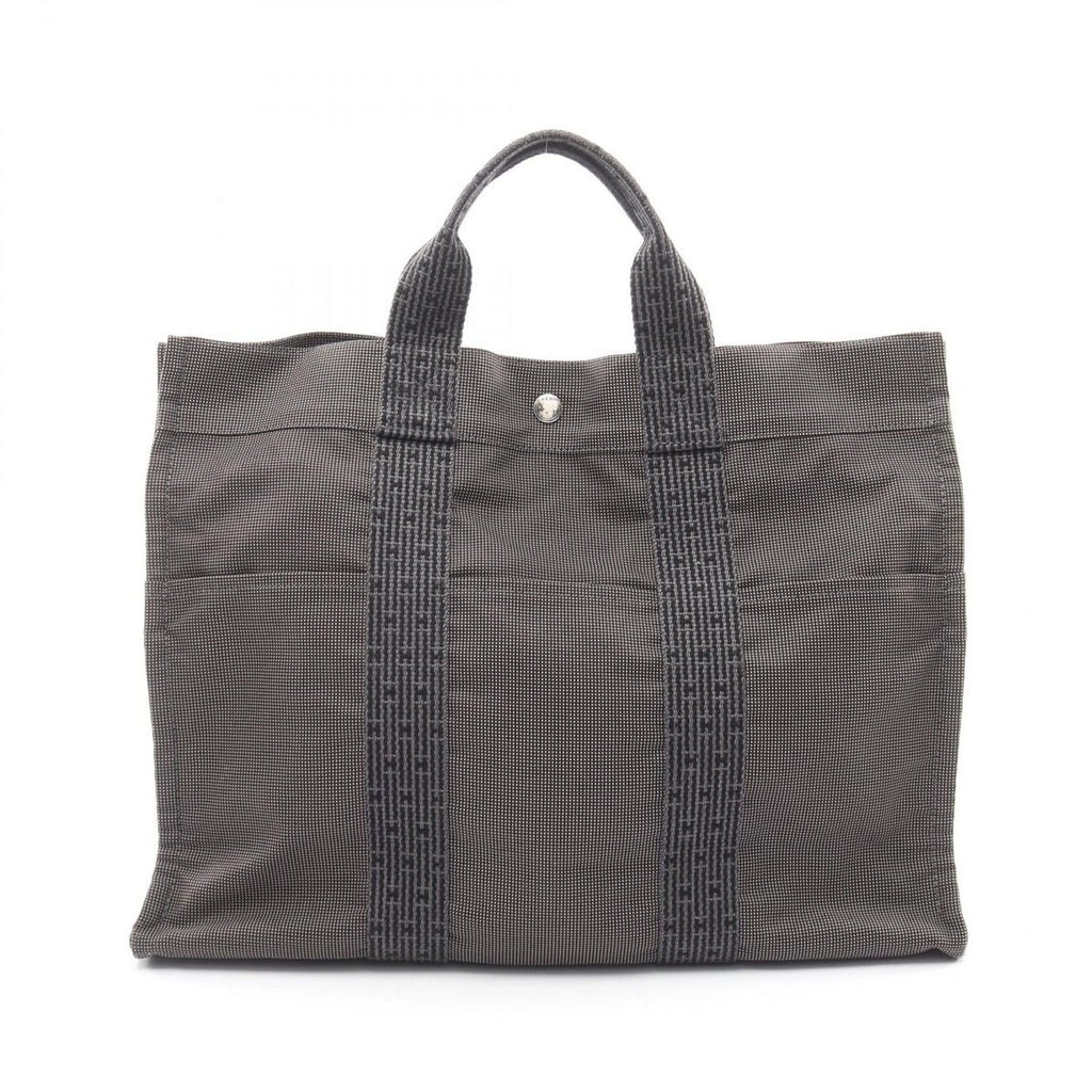 Hermes Tote Her Line MM Gray Nylon MM