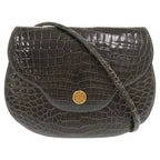 Hermes Paula Porosas Grayish Gold Hardware Shoulder Bag 1143