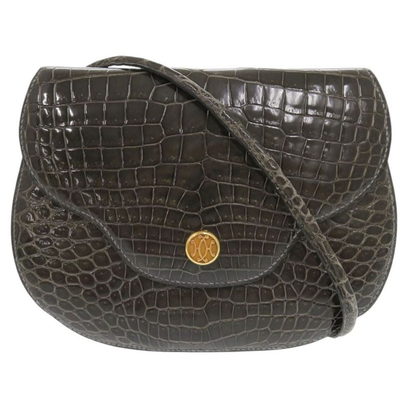 Hermes Paula Porosas Grayish Gold Hardware Shoulder Bag 1143