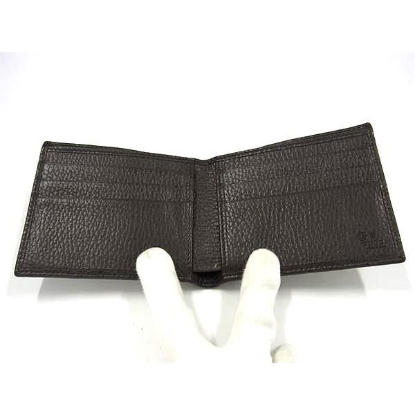 Gucci GG Canvas and Leather Bifold Wallet Billfold Coin Purse — view 3