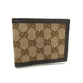 Gucci GG Canvas and Leather Bifold Wallet Billfold Coin Purse