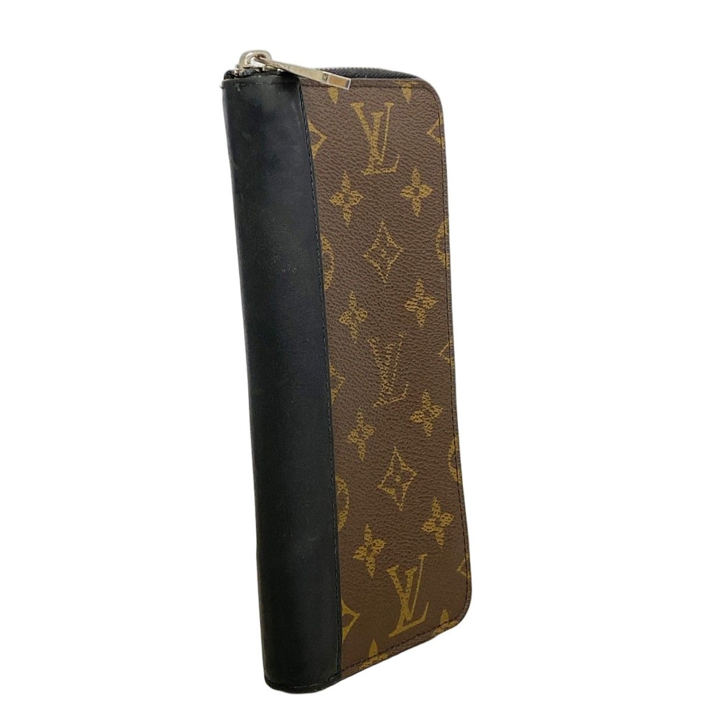 Louis Vuitton Wallet Monogram Macassar Zippy Vertical Brown Black — view 2