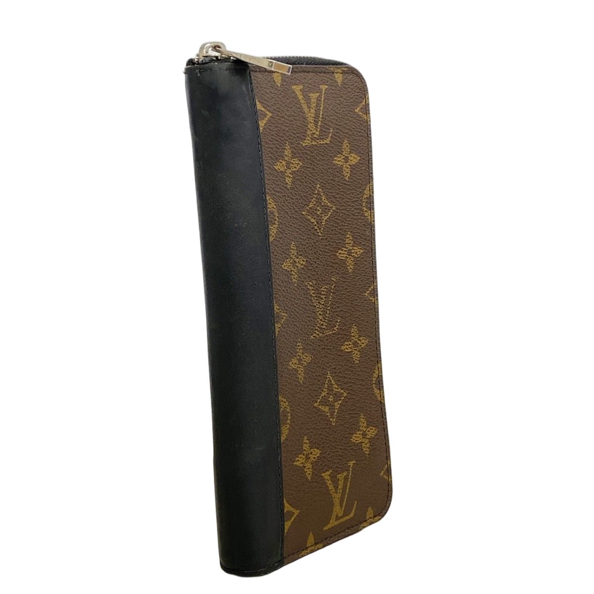Louis Vuitton Wallet Monogram Macassar Zippy Vertical Brown Black — view 2