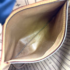 Louis Vuitton Neverfull MM Monogram Leather Brown Tote Gold — view 6