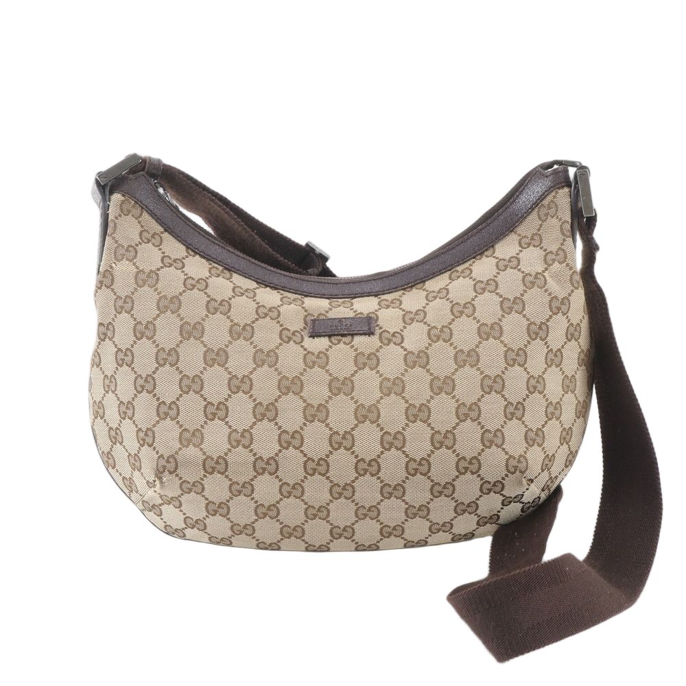 Gucci GG Canvas Leather Shoulder Bag Crossbody Messenger