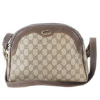Gucci GG Supreme Leather Shoulder Bag Crossbody Brown