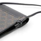 Celine Mobile Smartphone Accessories Leather Canvas Black Triomphe Logo Phone — view 8