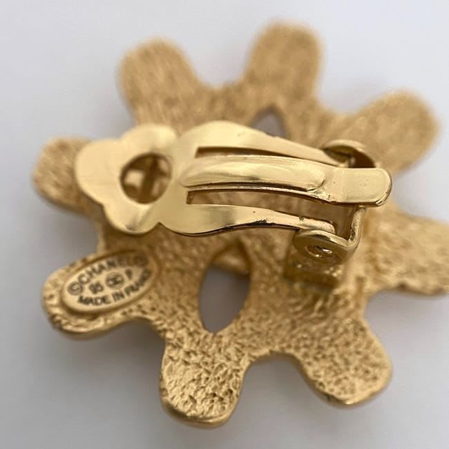 Chanel Earrings Gold Coco Mark GP — view 9