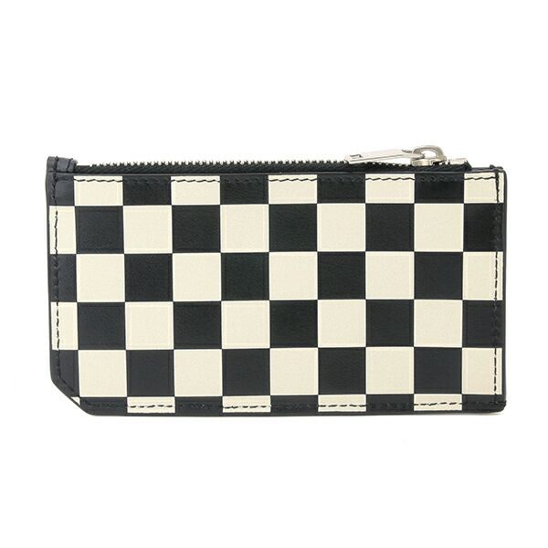 Saint Laurent Card Case Holder Beige Black — view 3