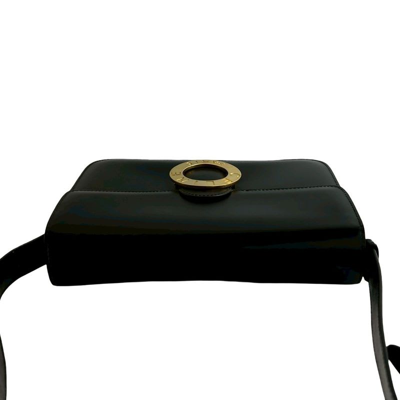 Celine Vintage Circle Logo Hardware Calf Leather Shoulder Bag
