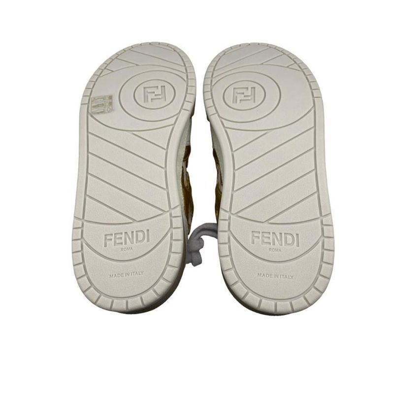 Fendi Versace Fendace White Satin Print Low Top 35 — view 5