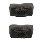 Celine Vintage Macadam Blason Triomphe Pattern Leather Handbag Mini Boston Bag