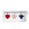 Dior Charm Set Pink Red Navy Pin Cles