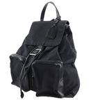 Gucci 019.2058.0173.5 Nylon Canvas And Leather Black Backpack Daypack — view 2