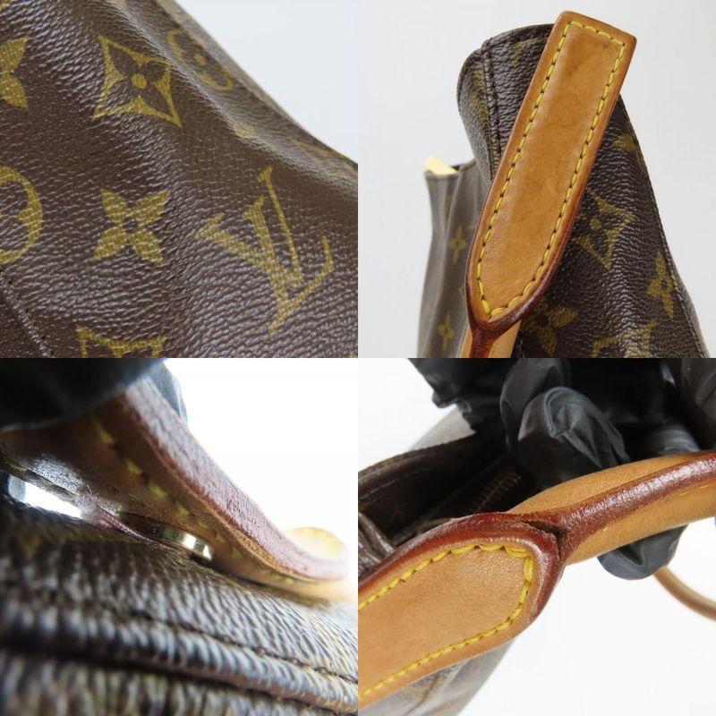 Louis Vuitton Shoulder Bag Looping GM Monogram Nubuck Brown — view 4