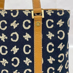 Celine Handbag Navy Blue Beige White C Macadam — view 6
