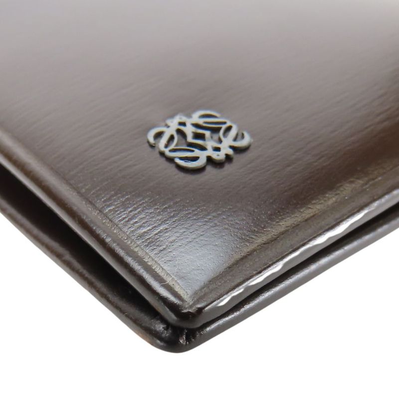 Loewe Wallet Leather Dark Crown Bifold Long Chic Men — view 5