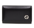 Gucci Interlocking Leather 6 Row Key Case Key Holder : Black