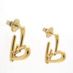 Louis Vuitton Book De Reuil Heart Fallen Love PM Earrings Gold Color GP — view 4