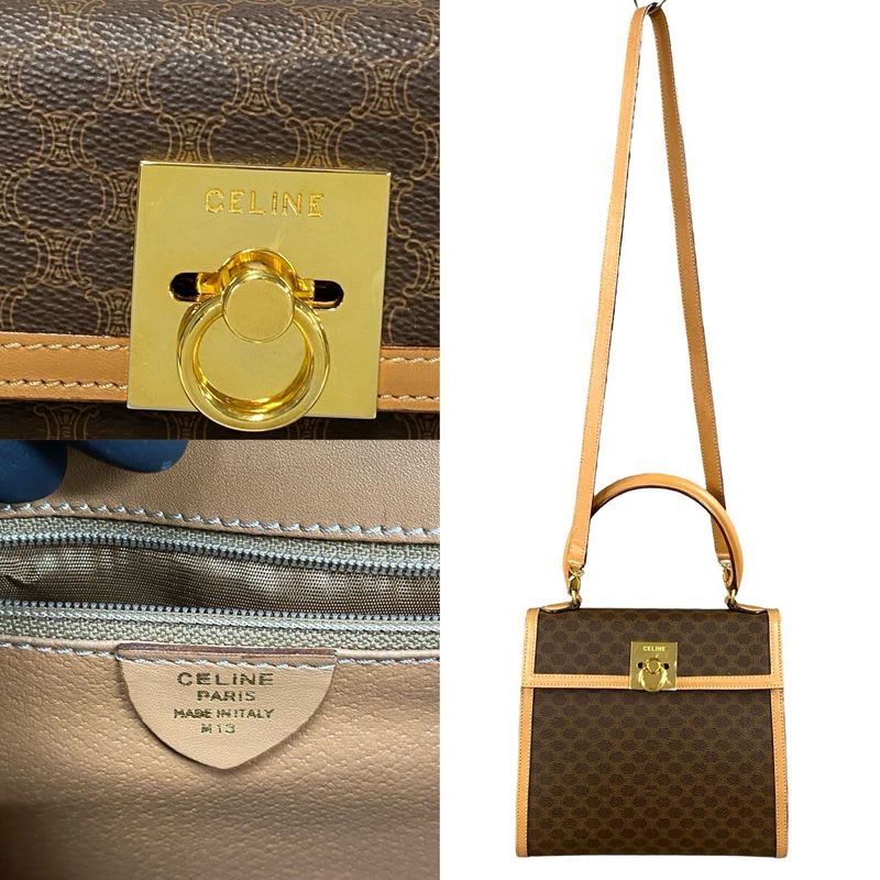 Celine Macadam Blason Triomphe Pattern Logo Ring Hardware