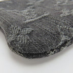 Louis Vuitton Coin Case Pochette Cles Monogram Denim Gray Black — view 4