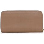 Loewe Round Zipper Long Wallet Beigepink Linen — view 2