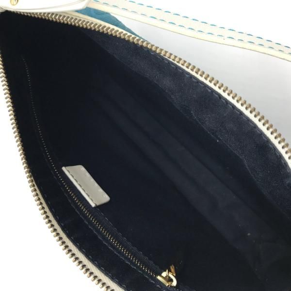 Celine Macadam Suede Hand Bag Blue — view 7