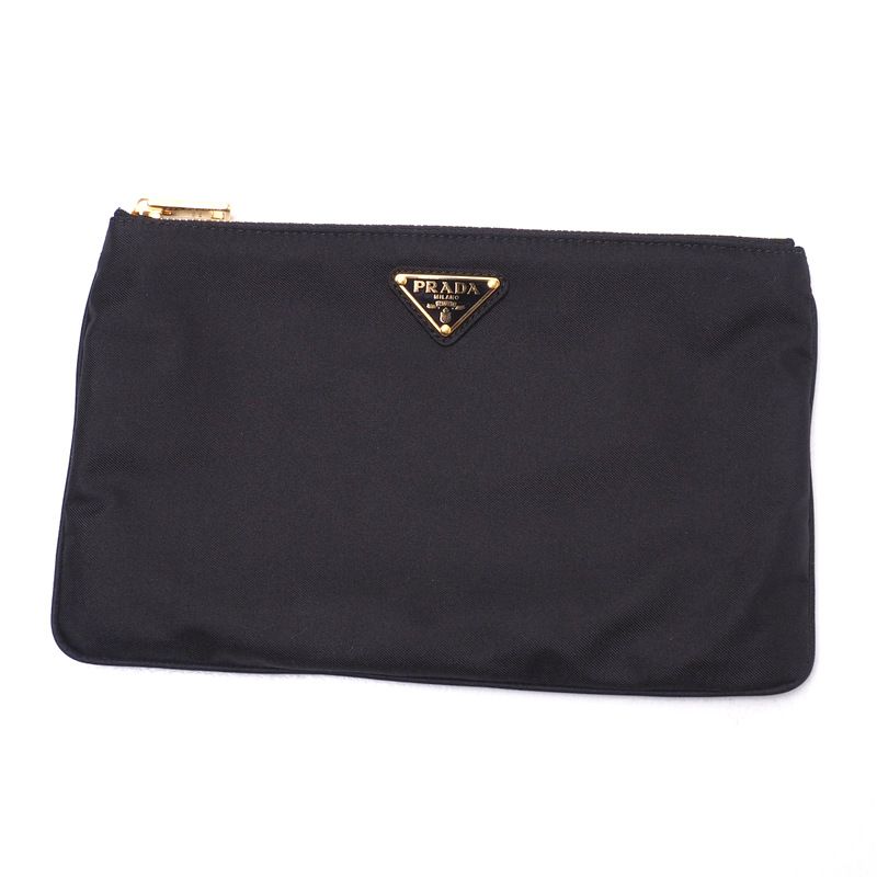 Prada Satin Travel Eye Mask And Pouch With Triangle Logo — view 8