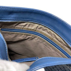 Bottega Veneta Shoulder Bag Blue Intrecciato Leather — view 5