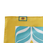 Gucci 100% Silk Scarf Adidas Collaboration Yellow And Blue — view 4