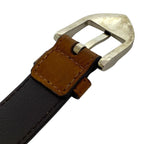 Louis Vuitton Mp021 Santure Belt Buckle Silver Leather Brown — view 4