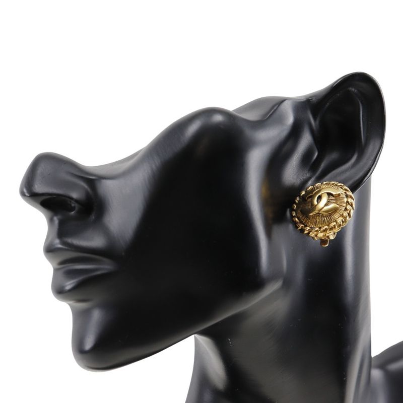 Chanel Coco Mark Gold Plated 16.0 g Earrings — view 3