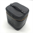 Chanel CC Logo Caviar Leather Vanity Hand Bag Black — view 2
