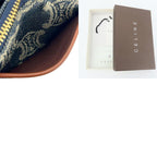 Celine Coin Case Macadam Denim Leather Blue Brown Gold Hardware Key Ring Small — view 9