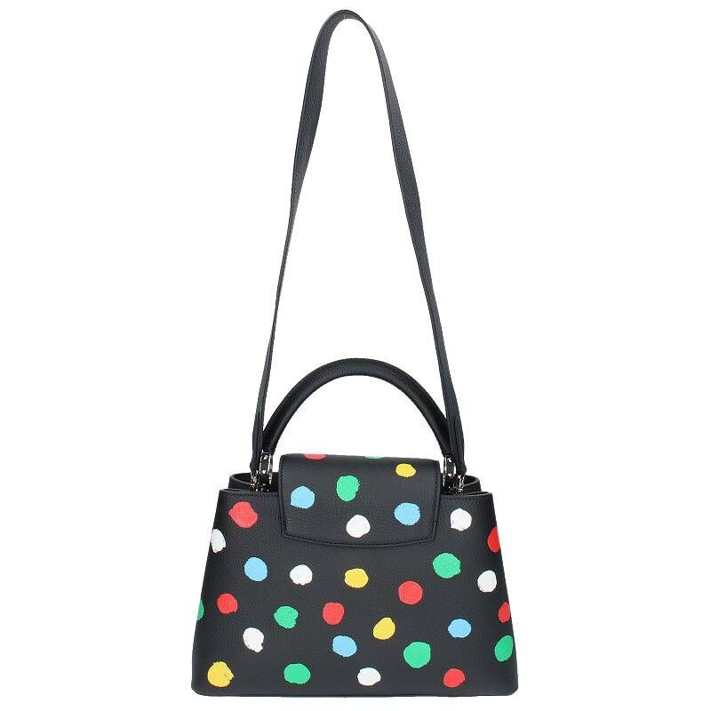 Louis Vuitton Yayoi Kusama Capucines MM 2-Way Dotted All Over Print Handbag — view 2