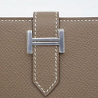 Hermes Bearn Card Case Etoupe Silver Hardware Veau Epsom — view 7