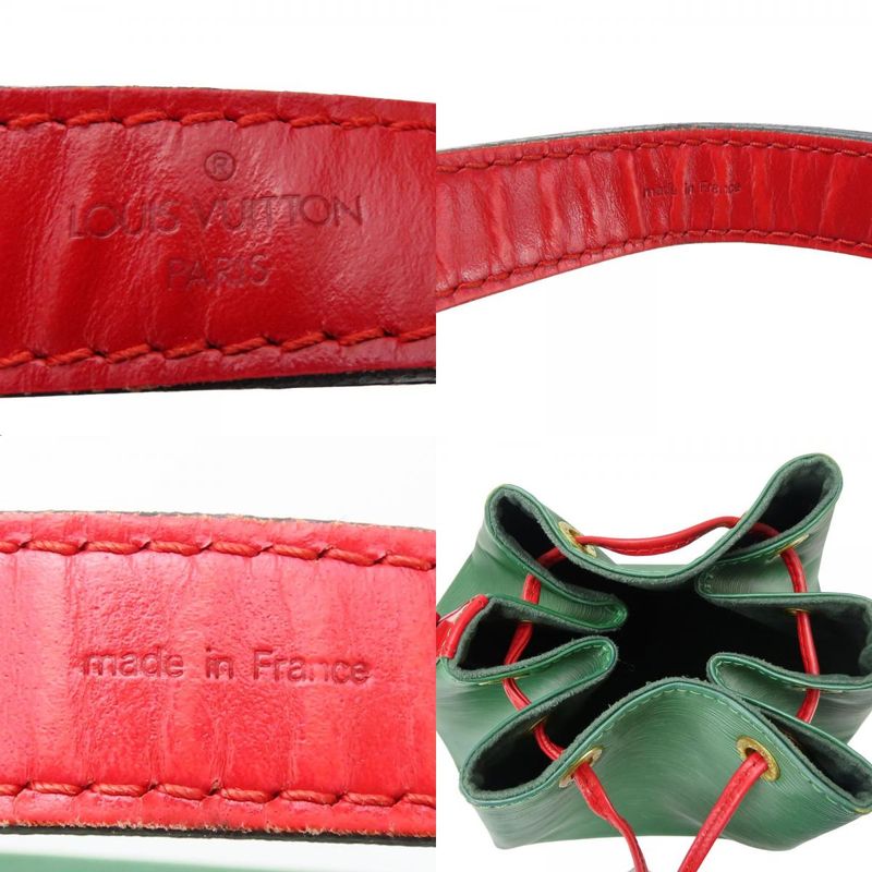 Louis Vuitton Shoulder Bag Petite Noe Epi Leather Green Red — view 6