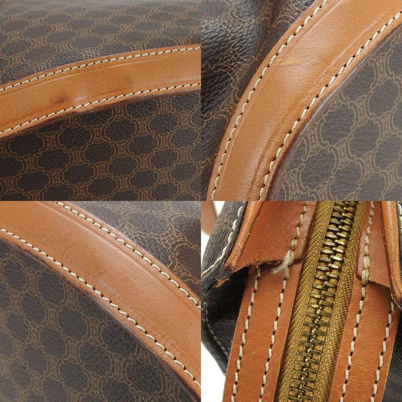 Celine Tote Bag Macadam Leather Brown Gold Hardware — view 5