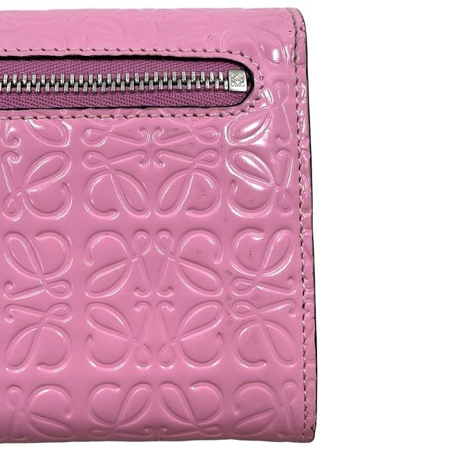 Loewe Folding Long Wallet with Pink Repeat Anagram 107.55 F11 — view 9