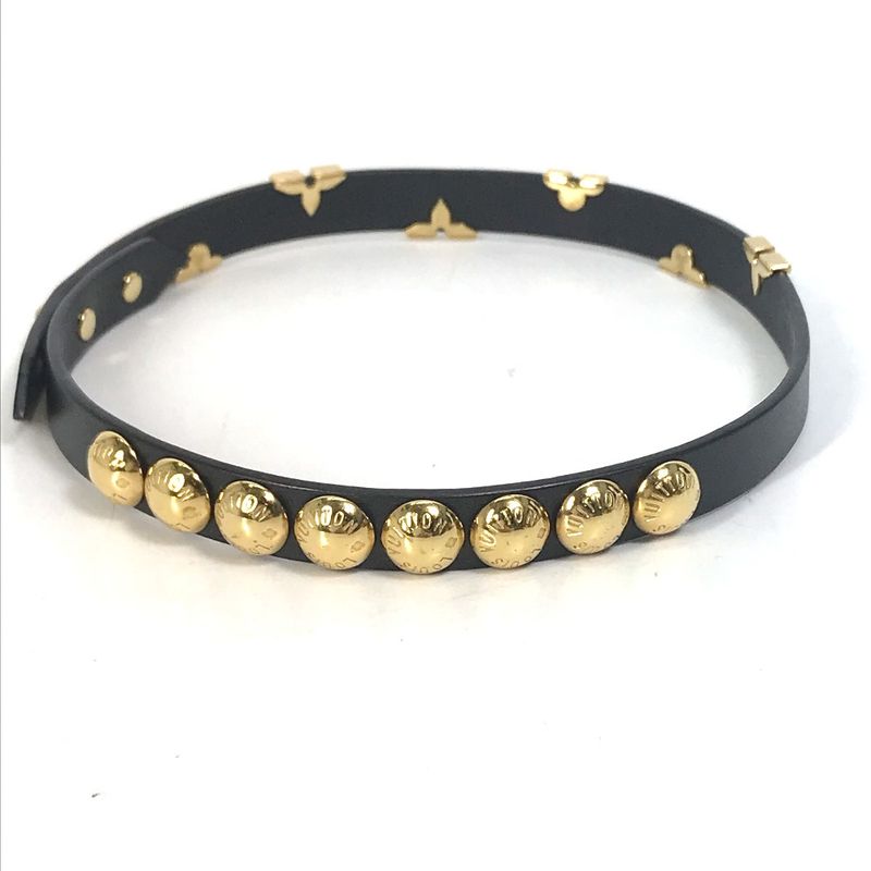 Louis Vuitton Bracelet Daily Monogram Studded M6557 F Leather Black — view 3
