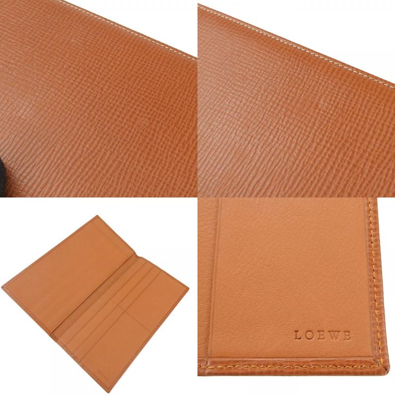 Loewe Wallet Leather Brown Slim Card Case Logo — view 7