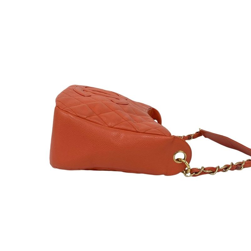 Chanel Quilted Caviar Leather Semi-One Shoulder Bag Handbag